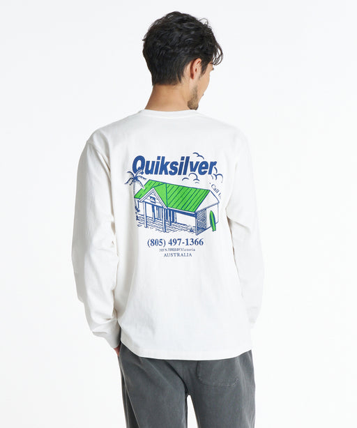 QUIKSILVER メンズ DEEP HOUSE LT ロンT 【2026年秋冬モデル】 WHT / XL