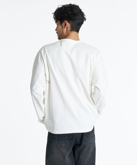 QUIKSILVER メンズ DNA HENLY LT ロンT 【2026年秋冬モデル】 WHT / XL