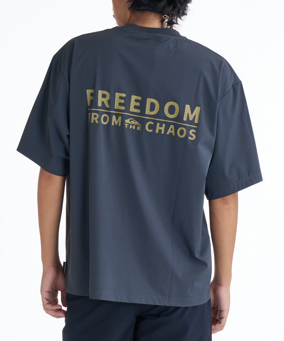 【OUTLET】QUIKSILVER メンズ WATER CONNECTION SS 半袖ラッシュガード サーフT UV CUT UPF 50+ ルーズフィット