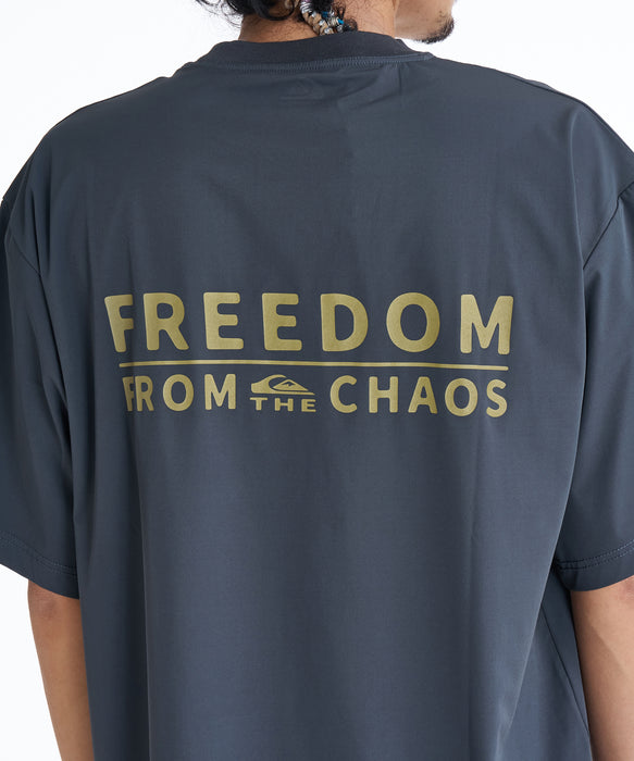 【OUTLET】QUIKSILVER メンズ WATER CONNECTION SS 半袖ラッシュガード サーフT UV CUT UPF 50+ ルーズフィット