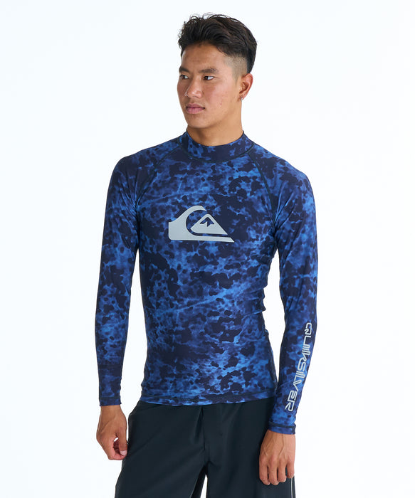 QUIKSILVER メンズ/ユニセックス ALL TIME LR 長袖ラッシュガード 速乾