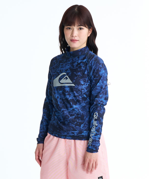 QUIKSILVER メンズ ALL TIME LR 長袖ラッシュガード 【2026年春夏モデル】 BLU / XL