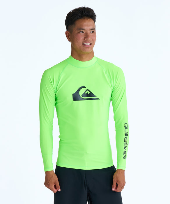 QUIKSILVER メンズ ALL TIME LR 長袖ラッシュガード 【2026年春夏モデル】 GRN / XL