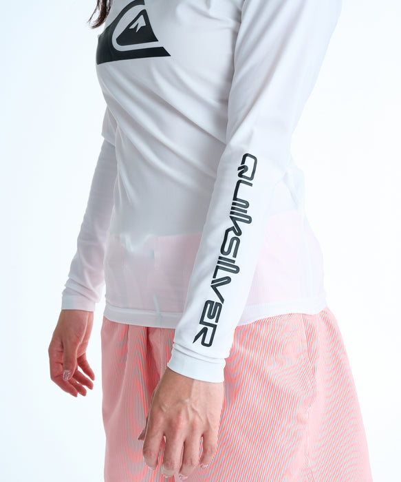QUIKSILVER メンズ ALL TIME LR 長袖ラッシュガード 【2026年春夏モデル】 WHT / XL
