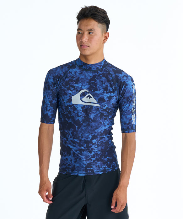 QUIKSILVER メンズ ALL TIME SR ハイネック半袖ラッシュガード 速乾