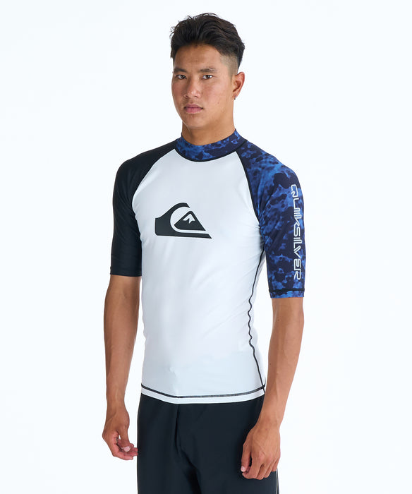 QUIKSILVER メンズ ALL TIME SR ハイネック半袖ラッシュガード 速乾