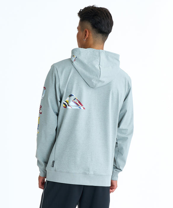 QUIKSILVER メンズ OMNI MW ZIP HOODIE ジップラッシュガード 【2026年春夏モデル】 HTR / XL