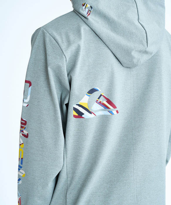 QUIKSILVER メンズ OMNI MW ZIP HOODIE ジップラッシュガード 【2026年春夏モデル】 HTR / XL