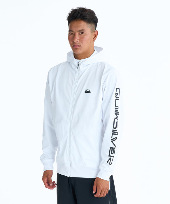 QUIKSILVER メンズ OMNI MW ZIP HOODIE ジップラッシュガード 【2026年春夏モデル】 WHT / XL