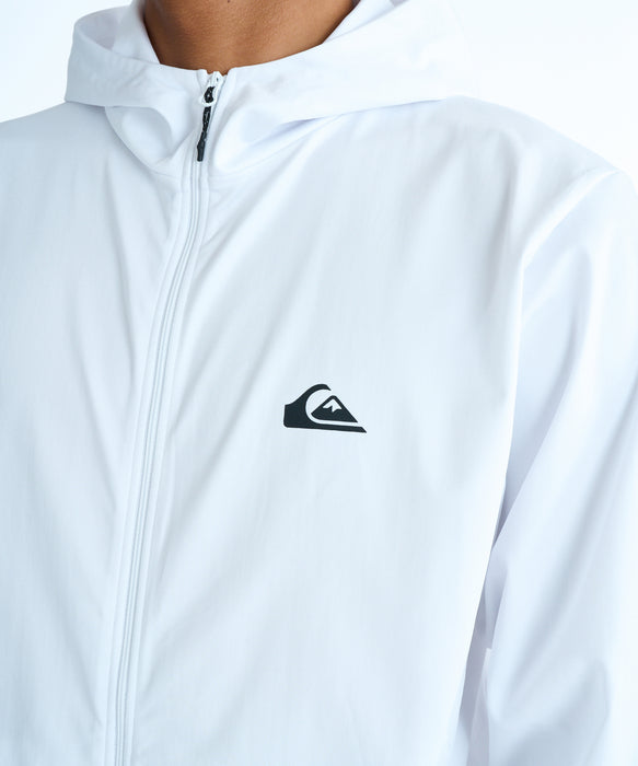 QUIKSILVER メンズ OMNI MW ZIP HOODIE ジップラッシュガード 【2026年春夏モデル】 WHT / XL