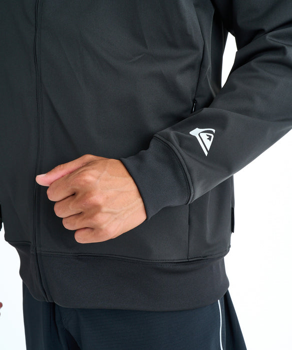 QUIKSILVER メンズ DOUBLE SIDED QSMW ZI ジップラッシュガード 【2026年春夏モデル】 BLK / XL