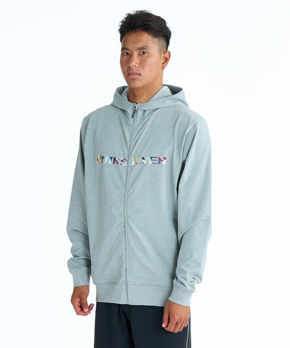 QUIKSILVER メンズ DOUBLE SIDED QSMW ZI ジップラッシュガード 【2026年春夏モデル】 HTR / XL