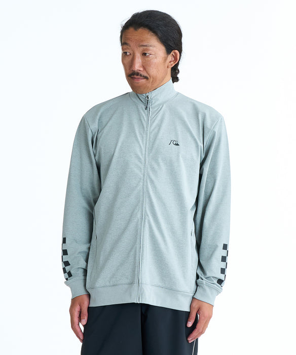 QUIKSILVER メンズ CHECKER ZIP ジップラッシュガード 【2026年春夏モデル】 HTR / XL