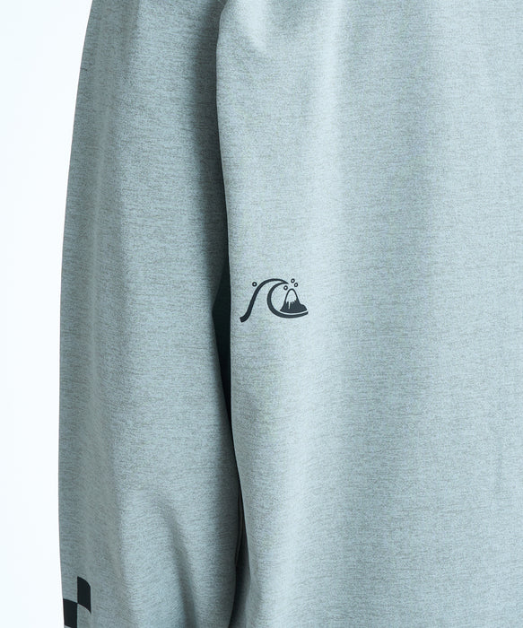 QUIKSILVER メンズ CHECKER ZIP ジップラッシュガード 【2026年春夏モデル】 HTR / XL