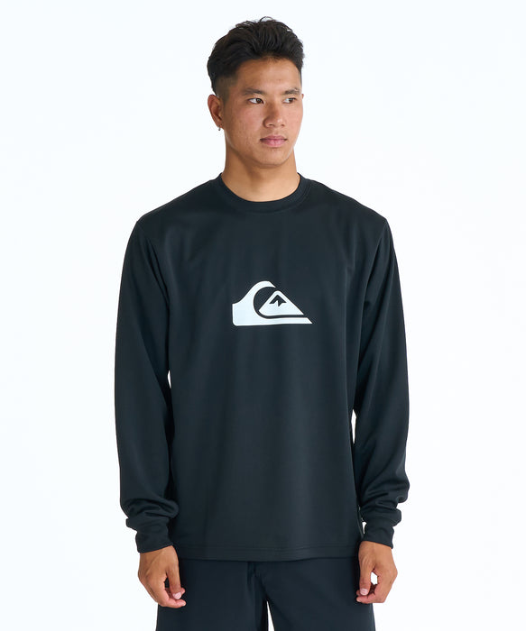 QUIKSILVER メンズ COMP LOGO LS 長袖サーフTシャツ 【2026年春夏モデル】 BLK / XL