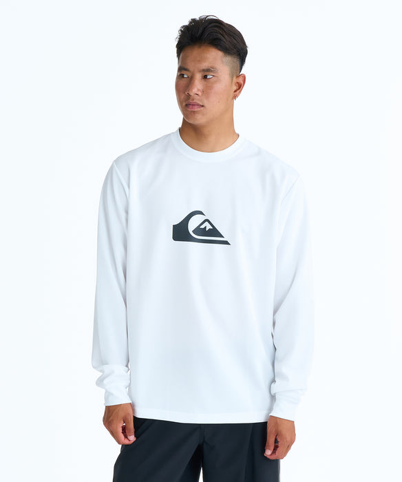 QUIKSILVER メンズ COMP LOGO LS 長袖サーフTシャツ 【2026年春夏モデル】 WHT / XL