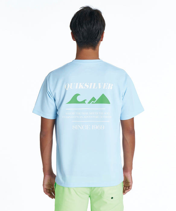QUIKSILVER メンズ TEXT LOGO SS サーフTシャツ 【2026年夏モデル】 BLU / XL