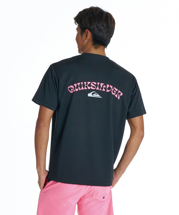 メンズウェア CROSS LINE LOGO S/S MOCK QUIKSILVER メンズ URBAN LOGO SS 半袖Tシャツ 速乾 UPF50+ ドライ