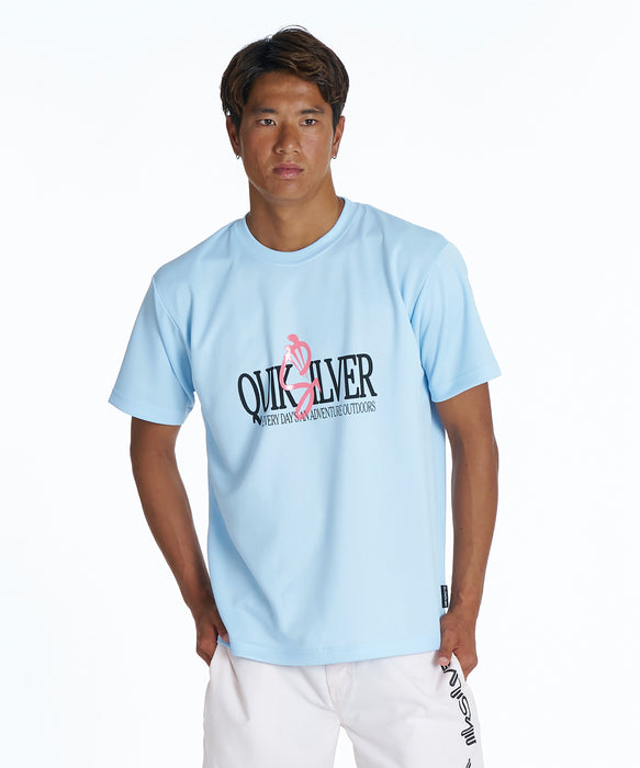 QUIKSILVER メンズ QS SIGN SS サーフTシャツ 【2026年夏モデル】 BLU / XL