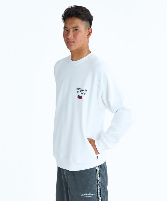 QUIKSILVER メンズ BW MERCURY BOX SWEAT トレーナー 【2026年春夏モデル】 WHT / XL