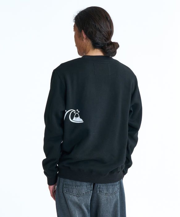 QUIKSILVER メンズ BUBBLE SWEAT CREW トレーナー 【2026年春夏モデル】 BLK / XL