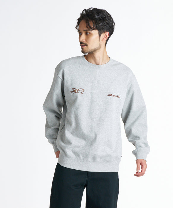 QUIKSILVER メンズ MERCURY SWEAT CREW トレーナー 【2026年秋冬モデル】 HTR / XL