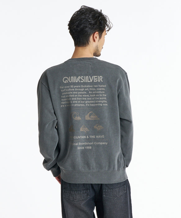 QUIKSILVER メンズ DNA SWEAT CREW トレーナー 【2026年秋冬モデル】 BLK / XL