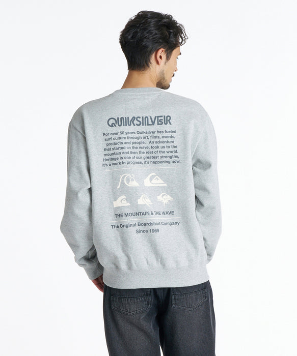 QUIKSILVER メンズ DNA SWEAT CREW トレーナー 【2026年秋冬モデル】 HTR / XL