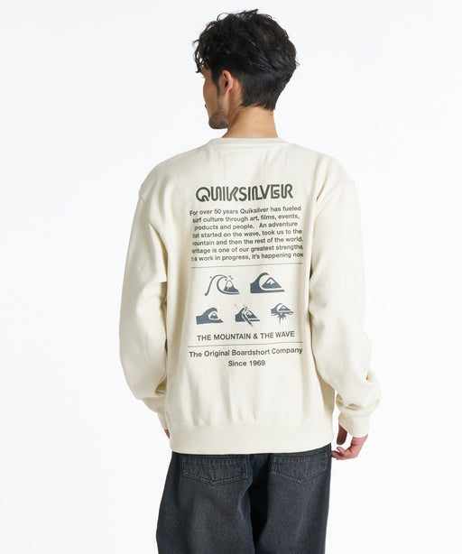 QUIKSILVER メンズ DNA SWEAT CREW トレーナー 【2026年秋冬モデル】 IVY / XL