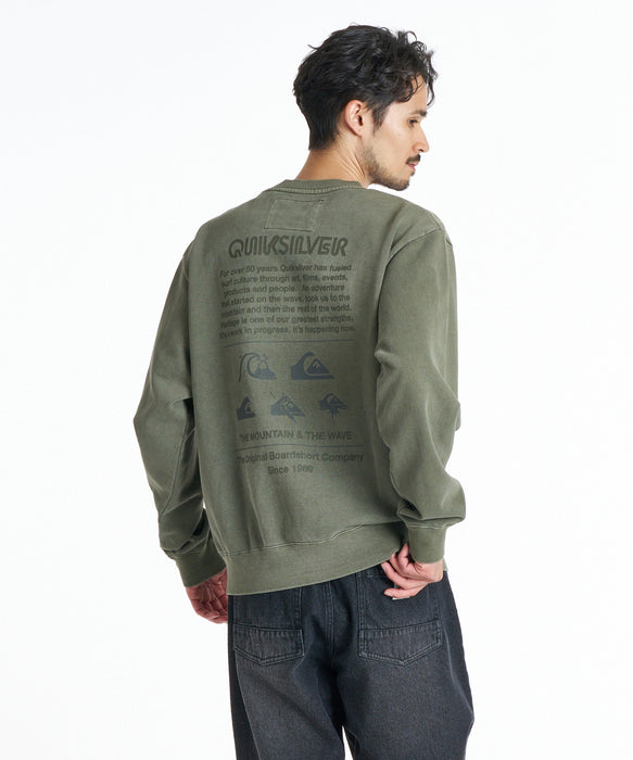 QUIKSILVER メンズ DNA SWEAT CREW トレーナー 【2026年秋冬モデル】 OLV / XL