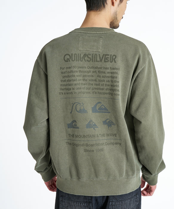 QUIKSILVER メンズ DNA SWEAT CREW トレーナー 【2026年秋冬モデル】 OLV / XL