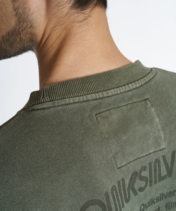 QUIKSILVER メンズ DNA SWEAT CREW トレーナー 【2026年秋冬モデル】 OLV / XL