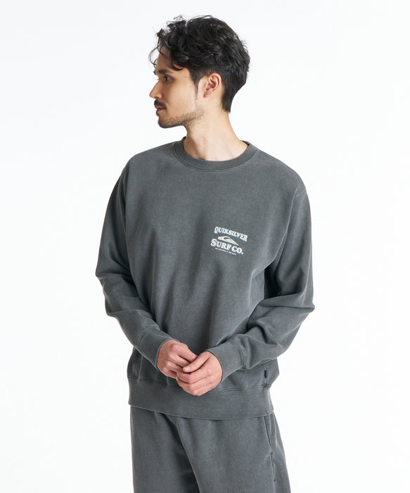 QUIKSILVER メンズ SURF CO SWEAT CREW トレーナー 【2026年秋冬モデル】 BLK / XL
