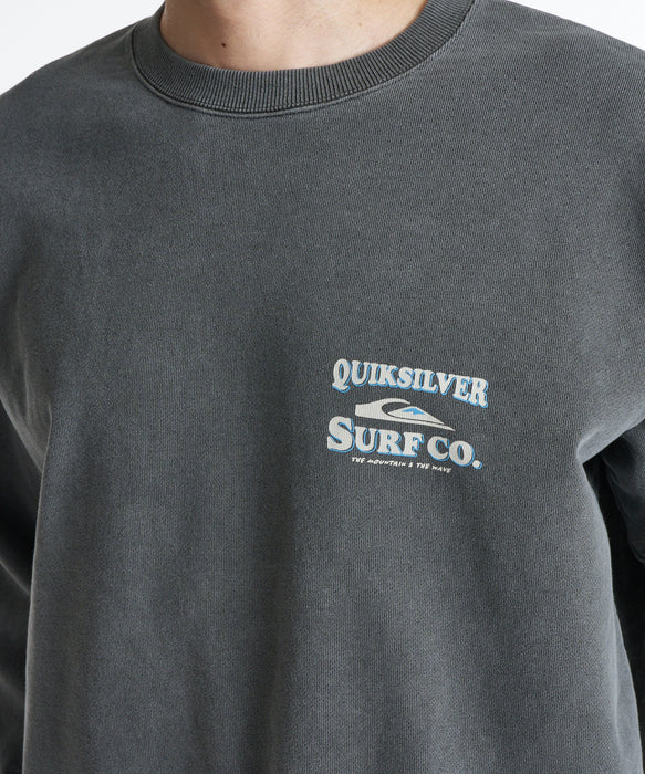 QUIKSILVER メンズ SURF CO SWEAT CREW トレーナー 【2026年秋冬モデル】 BLK / XL