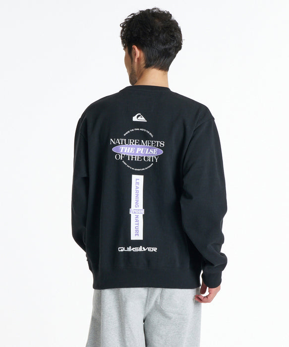 QUIKSILVER メンズ QS MEETS SWEAT CREW トレーナー 【2026年秋冬モデル】 BLK / XL