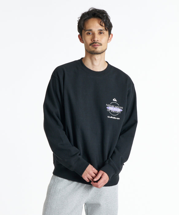 QUIKSILVER メンズ QS MEETS SWEAT CREW トレーナー 【2026年秋冬モデル】 BLK / XL
