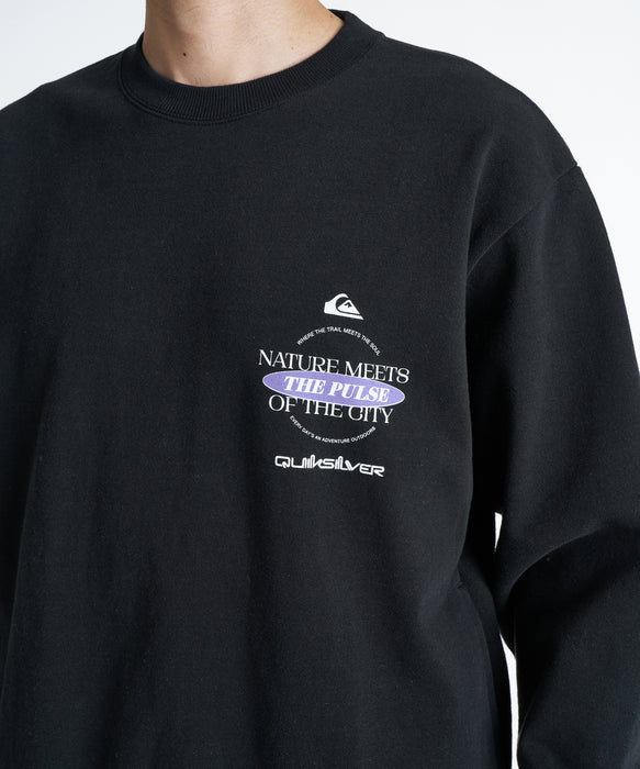 QUIKSILVER メンズ QS MEETS SWEAT CREW トレーナー 【2026年秋冬モデル】 BLK / XL