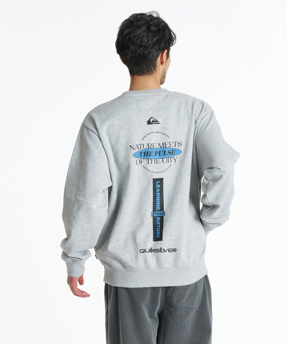 QUIKSILVER メンズ QS MEETS SWEAT CREW トレーナー 【2026年秋冬モデル】 HTR / XL