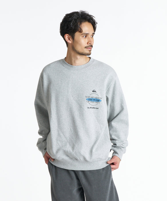QUIKSILVER メンズ QS MEETS SWEAT CREW トレーナー 【2026年秋冬モデル】 HTR / XL