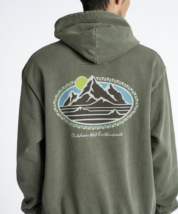 QUIKSILVER メンズ MOUNTAIN LOVERS SWEAT PK パーカー 【2026年秋冬モデル】 GRN / XL