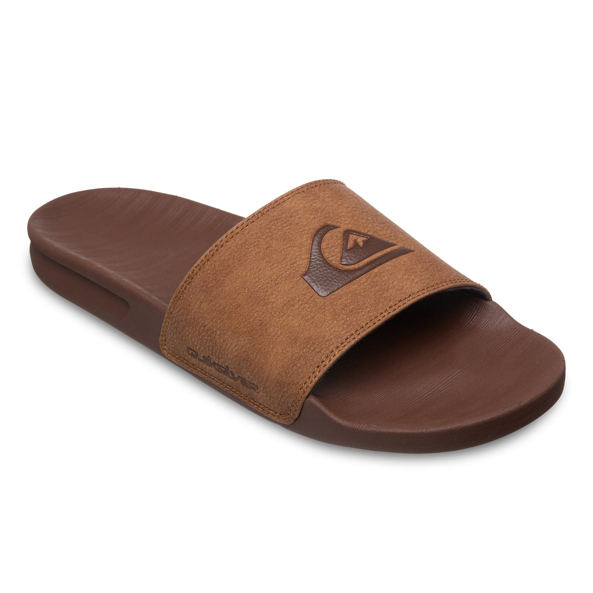 QUIKSILVER メンズ RIVI NUBUCK SLIDE ヴィーガンレザーヌバックサンダル