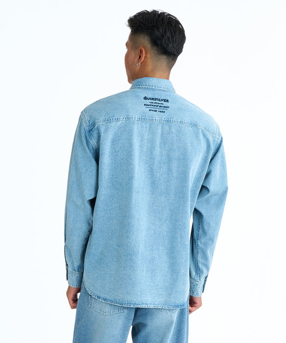 QUIKSILVER メンズ DENIM WASH SH 長袖シャツ 【2026年春夏モデル】 BLU / XL