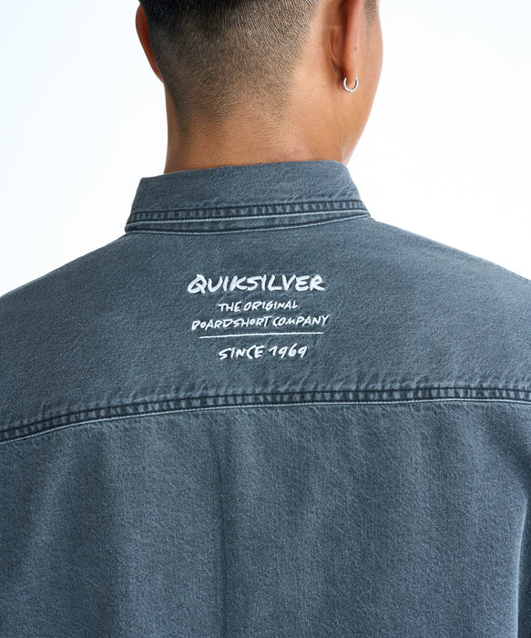 QUIKSILVER メンズ DENIM WASH SH 長袖シャツ 【2026年春夏モデル】 GRY / XL