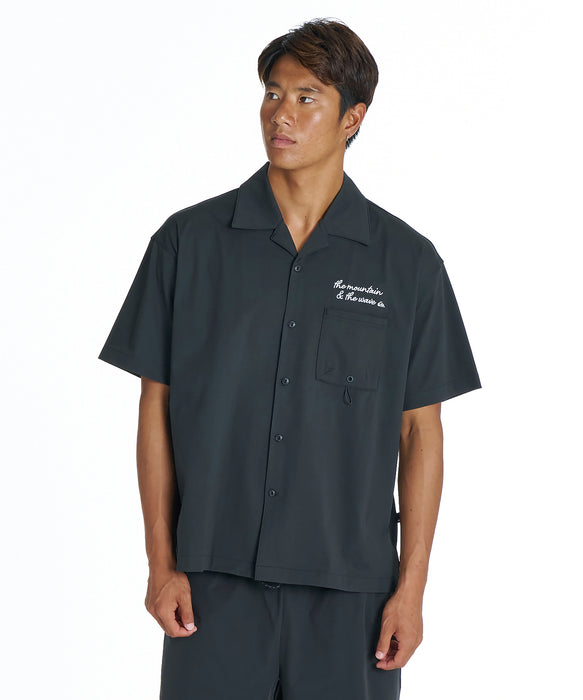 QUIKSILVER メンズ SIGN OPEN SHIRT 半袖シャツ 【2026年夏モデル】 BLK / XL