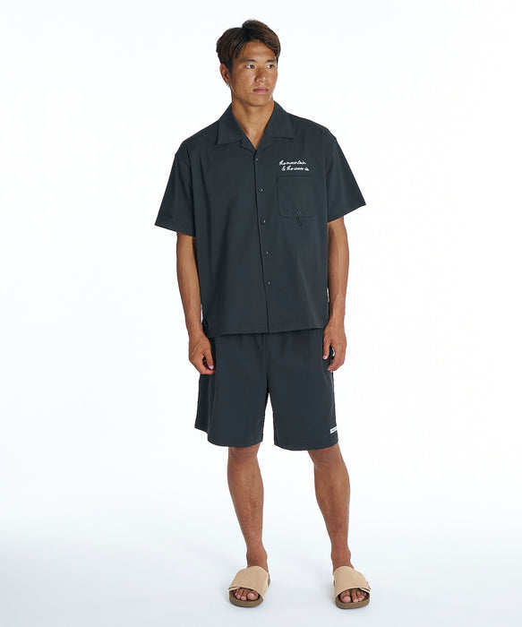 QUIKSILVER メンズ SIGN OPEN SHIRT 半袖シャツ 接触冷感 速乾 UPF50+