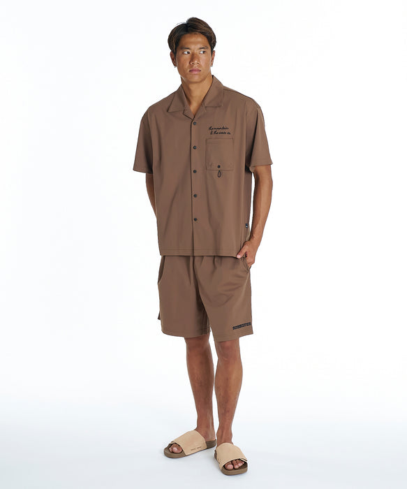 QUIKSILVER メンズ SIGN OPEN SHIRT 半袖シャツ 【2026年夏モデル】 BRN1 / XL