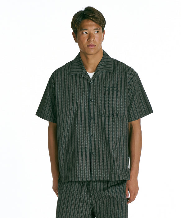 QUIKSILVER メンズ SIGN OPEN SHIRT 半袖シャツ 接触冷感 速乾 UPF50+