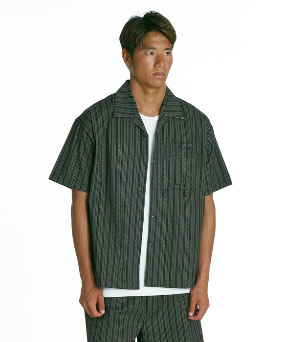 QUIKSILVER メンズ SIGN OPEN SHIRT 半袖シャツ 接触冷感 速乾 UPF50+