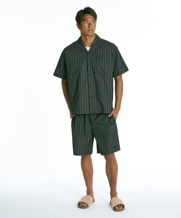 QUIKSILVER メンズ SIGN OPEN SHIRT 半袖シャツ 接触冷感 速乾 UPF50+