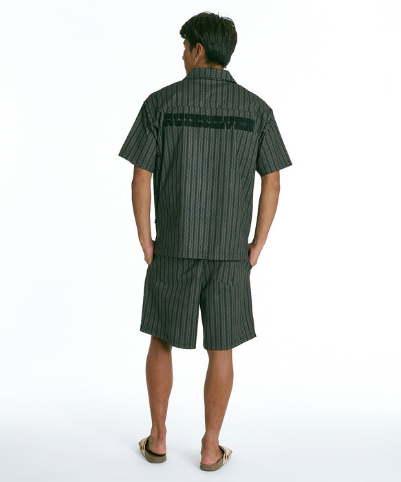 QUIKSILVER メンズ SIGN OPEN SHIRT 半袖シャツ 【2026年夏モデル】 BRN2 / XL